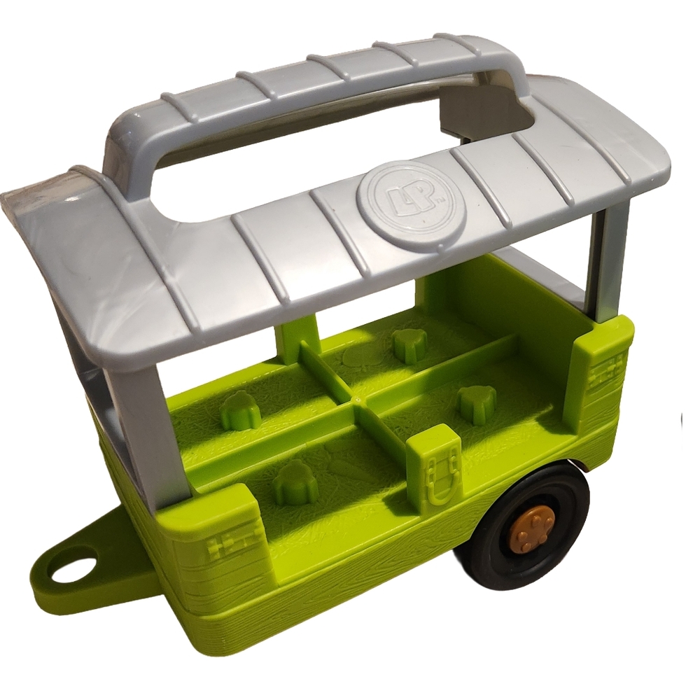Fisher Price Little People Green Farm Tractor with Trailer Playset Toddler Toy - Picture 4 of 5